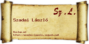 Szadai László névjegykártya